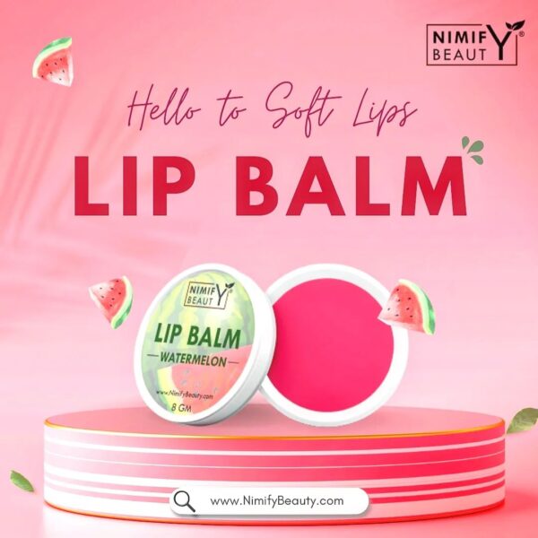 Nimify Beauty Watermelon Lip Balm - Lip Care Products - Lip Balms - www.nimifybeauty.com