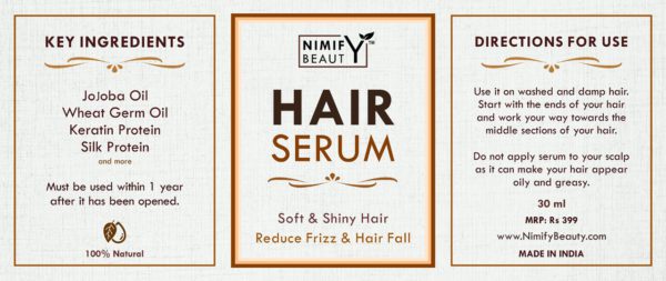 Hair Serum - Nimify Beauty - Hair Growth - Healthy Hair - Soft and Shiny Hair